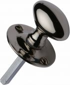 BT5-PNF Heritage Brass Oval Thumbturn without Bolt Polished Nickel Finish