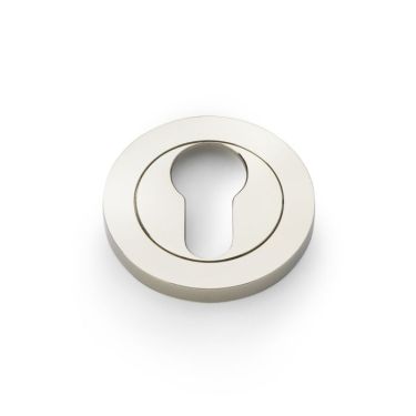 Click Here To Enlarge This Photo Of AW390PNPVD - Alexander & Wilks Escutcheon Euro Profile on 50x6mm Rose - Polished Nickel PVD
