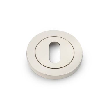 Click Here To Enlarge This Photo Of AW391PNPVD - Alexander & Wilks Escutcheon Standard Profile on 50x6mm Rose - Polished Nickel PVD