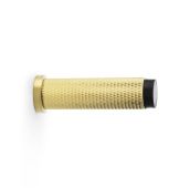 AW600-75-SBPVD - Alexander & Wilks Brunel Diamond Knurled 75mm Cylinder Doorstop - Satin Brass PVD