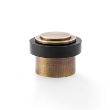 Click Here To Enlarge This Photo Of AW603AB - Alexander & Wilks Floor Mounted Doorstop Plain 35x40mm - Antique Brass