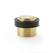 AW603SBPVD - Alexander & Wilks Floor Mounted Doorstop Plain 35x40mm - Satin Brass PVD
