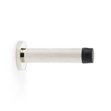 Click Here To Enlarge This Photo Of AW616PN - Alexander & Wilks Projection Cylinder Doorstop on Rose 80mm - Polished Nickel