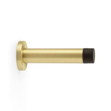 Click Here To Enlarge This Photo Of AW616SB - Alexander & Wilks Projection Cylinder Doorstop on Rose 80mm - Satin Brass