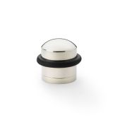 AW638PN - Alexander & Wilks Dome Top Floor Mounted Door Stop - Polished Nickel