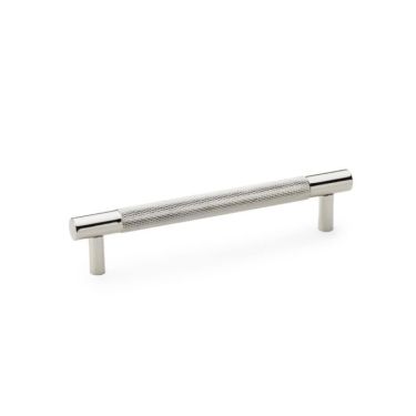 Click Here To Enlarge This Photo Of AW810-128-PN - Alexander & Wilks Brunel Diamond Knurled T-Bar Cabinet Handle - Polished Nickel - 128mm Centres
