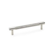 AW810-128-PN - Alexander & Wilks Brunel Diamond Knurled T-Bar Cabinet Handle - Polished Nickel - 128mm Centres