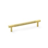 AW810-128-SBPVD - Alexander & Wilks Brunel Diamond Knurled T-Bar Cabinet Handle - Satin Brass PVD - 128mm Centres