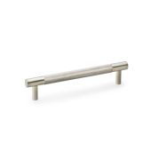 AW810-128-SN - Alexander & Wilks Brunel Diamond Knurled T-Bar Cabinet Handle - Satin Nickel - 128mm Centres