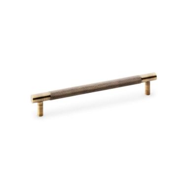 Click Here To Enlarge This Photo Of AW810-160-AB - Alexander & Wilks Brunel Diamond Knurled T-Bar Cabinet Handle - Antique Brass - 160mm Centres
