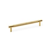 AW810-160-SBPVD - Alexander & Wilks Brunel Diamond Knurled T-Bar Cabinet Handle - Satin Brass PVD - 160mm Centres