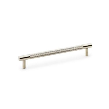 Click Here To Enlarge This Photo Of AW810-160-SN - Alexander & Wilks Brunel Diamond Knurled T-Bar Cabinet Handle - Satin Nickel - 160mm Centres
