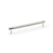 AW810-192-PN - Alexander & Wilks Brunel Diamond Knurled T-Bar Cabinet Handle - Polished Nickel - 192mm Centres