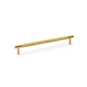 AW810-192-SBPVD - Alexander & Wilks Brunel Diamond Knurled T-Bar Cabinet Handle - Satin Brass PVD - 192mm Centres