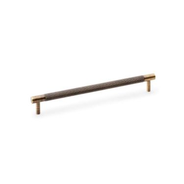 Click Here To Enlarge This Photo Of AW810-224-AB - Alexander & Wilks Brunel Diamond Knurled T-Bar Cabinet Handle - Antique Brass - 224mm Centres