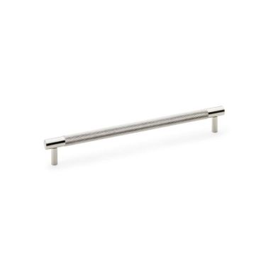 Click Here To Enlarge This Photo Of AW810-224-PN - Alexander & Wilks Brunel Diamond Knurled T-Bar Cabinet Handle - Polished Nickel - 224mm Centres