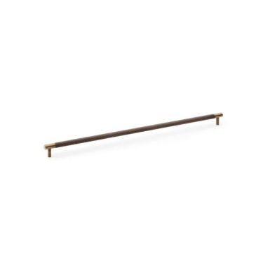 Click Here To Enlarge This Photo Of AW810-448-AB - Alexander & Wilks Brunel Diamond Knurled T-Bar Cabinet Handle - Antique Brass - 448mm Centres