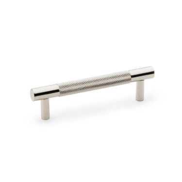 Click Here To Enlarge This Photo Of AW810-96-PN - Alexander & Wilks Brunel Diamond Knurled T-Bar Cabinet Handle - Polished Nickel - 96mm Centres