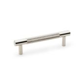 AW810-96-PN - Alexander & Wilks Brunel Diamond Knurled T-Bar Cabinet Handle - Polished Nickel - 96mm Centres