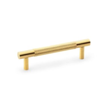 Click Here To Enlarge This Photo Of AW810-96-SBPVD - Alexander & Wilks Brunel Diamond Knurled T-Bar Cabinet Handle - Satin Brass PVD - 96mm Centres