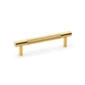AW810-96-SBPVD - Alexander & Wilks Brunel Diamond Knurled T-Bar Cabinet Handle - Satin Brass PVD - 96mm Centres