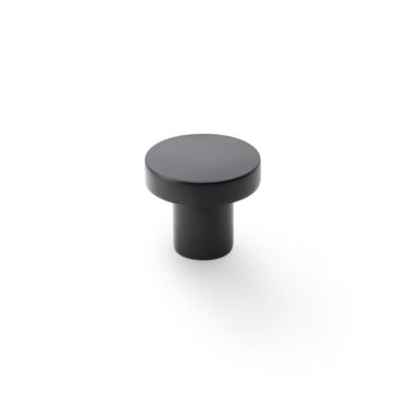 Click Here To Enlarge This Photo Of AW821-30-BL - Alexander & Wilks Plain Face Round Cupboard Knob - Black - 30mm