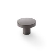 AW821-38-DBZ - Alexander & Wilks Plain Face Round Cupboard Knob - Dark Bronze - 38mm