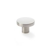 AW821-38-SN - Alexander & Wilks Plain Face Round Cupboard Knob - Satin Nickel - 38mm