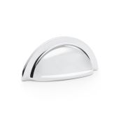 AW903PC - Alexander & Wilks Ridged Cup Pull 76mm c/c - Polished Chrome