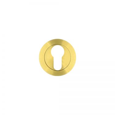 Click Here To Enlarge This Photo Of RT001PVDSB - Zoo Hardware Rosso Tecnica Euro Profile Escutcheon - Satin Brass