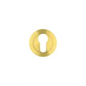 RT001PVDSB - Zoo Hardware Rosso Tecnica Euro Profile Escutcheon - Satin Brass