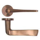 RT020PVDBZ - Zoo Hardware Rosso Tecnica 'Como' Lever on Round Rose - Bronze