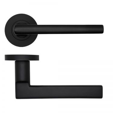 Click Here To Enlarge This Photo Of RT040PCB - Zoo Hardware Rosso Tecnica 'Varese' Lever on Round Rose - Black