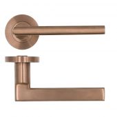 RT040PVDBZ - Zoo Hardware Rosso Tecnica 'Varese' Lever on Round Rose - Bronze