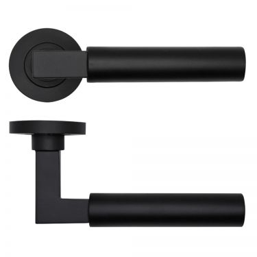 Click Here To Enlarge This Photo Of RT050PCB - Zoo Hardware Rosso Tecnica 'Garda' Lever on Round Rose - Black