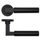 RT050PCB - Zoo Hardware Rosso Tecnica 'Garda' Lever on Round Rose - Black