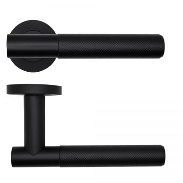 Click Here To Enlarge This Photo Of RT060PCB - Zoo Hardware Rosso Tecnica 'Orta' Lever on Round Rose - Black