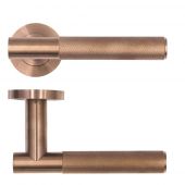 RT060PVDBZ - Zoo Hardware Rosso Tecnica 'Orta' Lever on Round Rose - Bronze