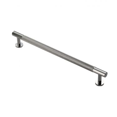 Click Here To Enlarge This Photo Of FTD700ECP - Carlisle Brass Fingertip Design Knurled Pull Handle 254mm (224mm c/c) Polished Chrome