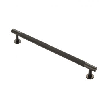 Click Here To Enlarge This Photo Of FTD700EMB - Carlisle Brass Fingertip Design Knurled Pull Handle 254mm (224mm c/c) Matt Black