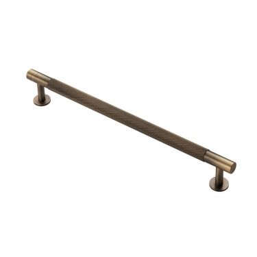 Click Here To Enlarge This Photo Of FTD700EAB - Carlisle Brass Fingertip Design Knurled Pull Handle 254mm (224mm c/c) Antique Brass