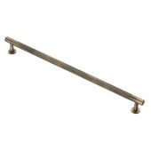 FTD700HAB - Carlisle Brass Fingertip Design Knurled Pull Handle 370mm (320mm c/c) Antique Brass