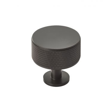 Click Here To Enlarge This Photo Of FTD703MB - Carlisle Brass Fingertip Design Knurled Radio Knob 35mm Matt Black