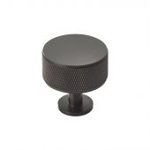 FTD703MB - Carlisle Brass Fingertip Design Knurled Radio Knob 35mm Matt Black