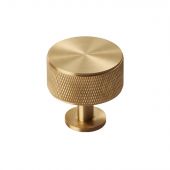 FTD703SB - Carlisle Brass Fingertip Design Knurled Radio Knob 35mm Satin Brass