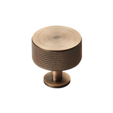 Click Here To Enlarge This Photo Of FTD703AB - Carlisle Brass Fingertip Design Knurled Radio Knob 35mm Antique Brass