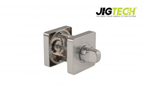 Click Here To Enlarge This Photo Of JTA5601 Jigtech Satin Chrome Square Bathroom Turn & Release Set