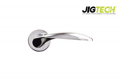 Click Here To Enlarge This Photo Of JTC2000 Jigtech Polished Chrome 'Cresta' Lever On Rose