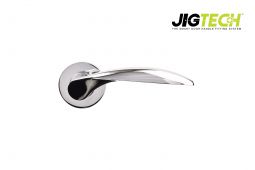 JTC2000 Jigtech Polished Chrome 'Cresta' Lever On Rose