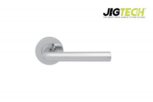 Click Here To Enlarge This Photo Of JTC2025 Jigtech Polished Chrome 'Riva' Lever On Rose